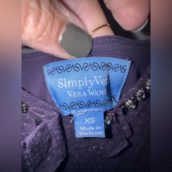 Vera Wang Asymmetrical Purple Dress w/Pockets - Picture 4 of 10